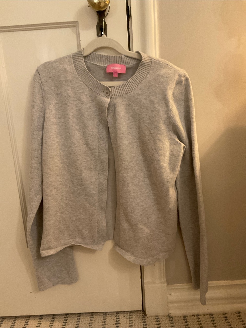 Edikted Light Gray Crewneck Cardigan